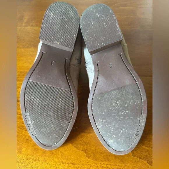 Old Navy•girl’s suede ankle boots•size 3•side zipper•brown/grey/taupe•buckle - Picture 9 of 14